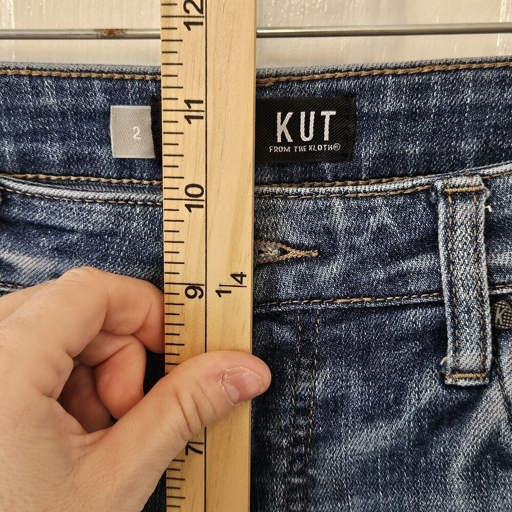 Women’s KUT From The Kloth  High Rise Ankle Straight Leg Jeans Size 2 - Picture 7 of 9